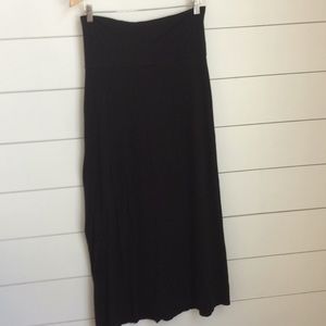 Double take black maxi skirt